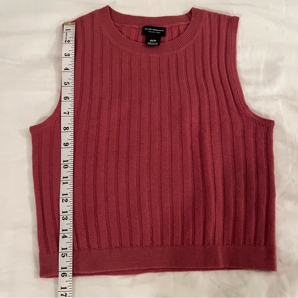 Club Monaco Dusty Rose Cropped Sweater Vest - Picture 3 of 8